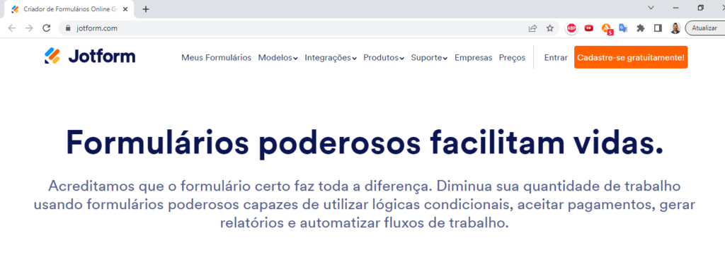 Google Forms: criador de formulários online